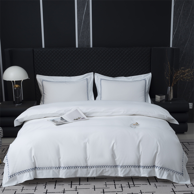 Yeni Desen Nakış Tasarımı 500TC Pamuk Saten Nevresim Takımı