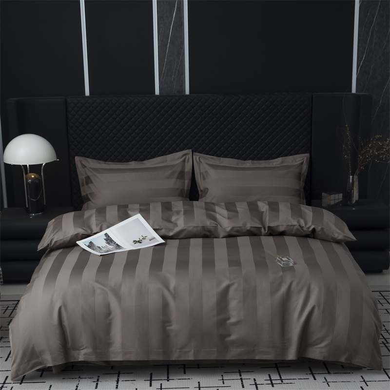 7cm Saten Şerit 750TC Pamuk Saten Nevresim Takımı